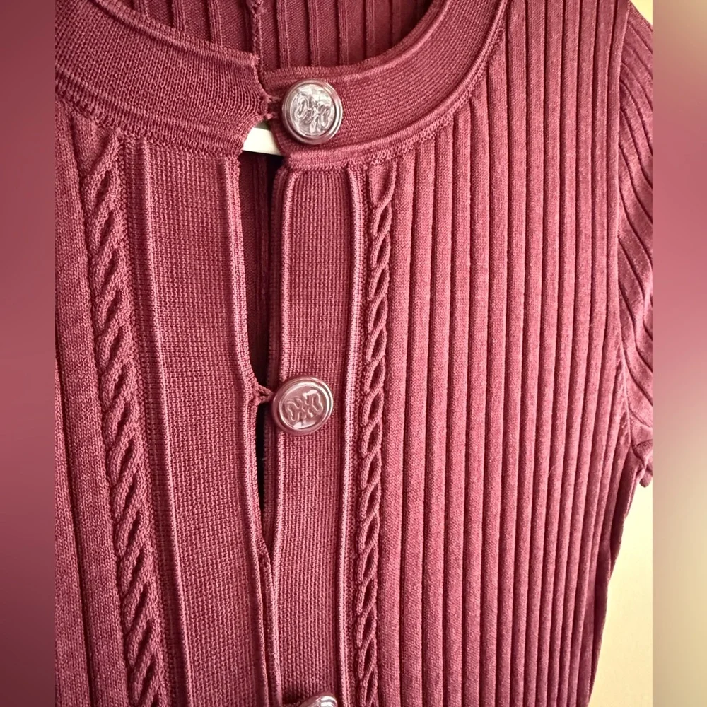 Sandro Milla Knit Midi Dress in Bordeaux size 36 - Picture 8 of 11